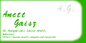 anett gaisz business card